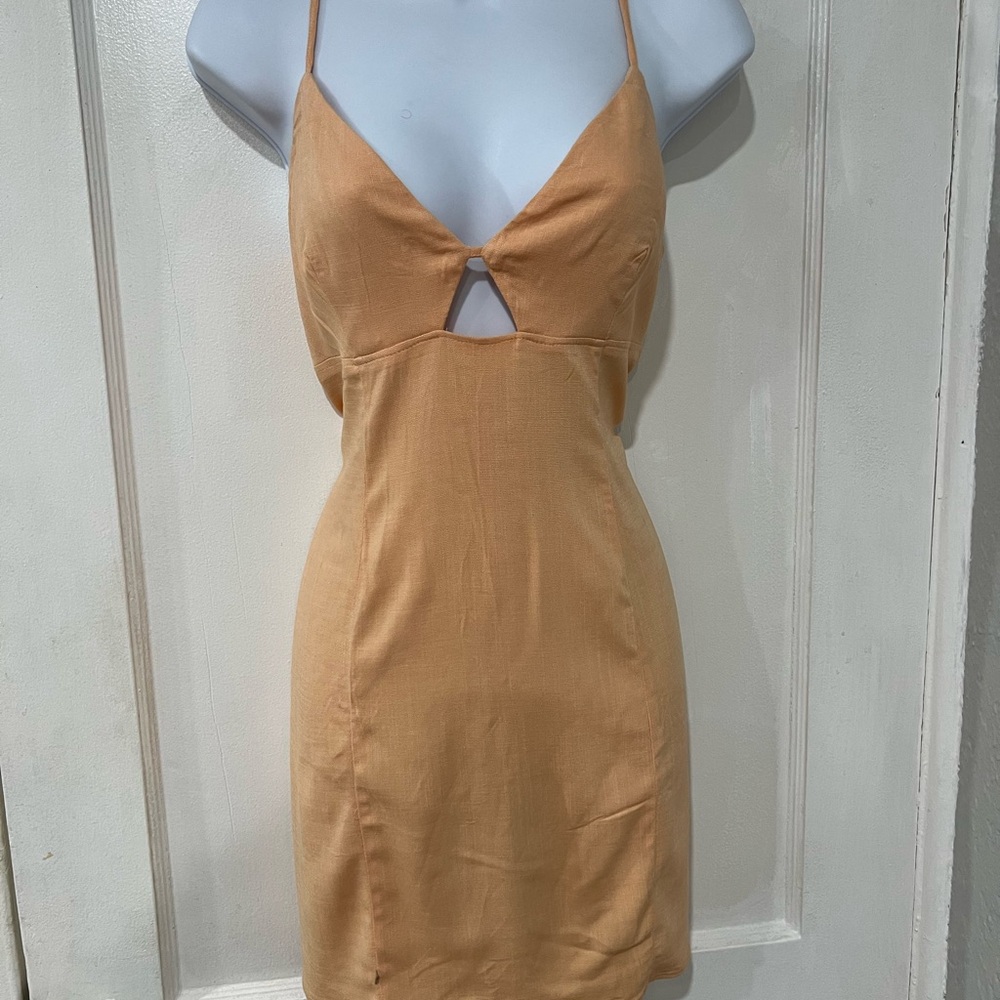Orange Cutout Dress